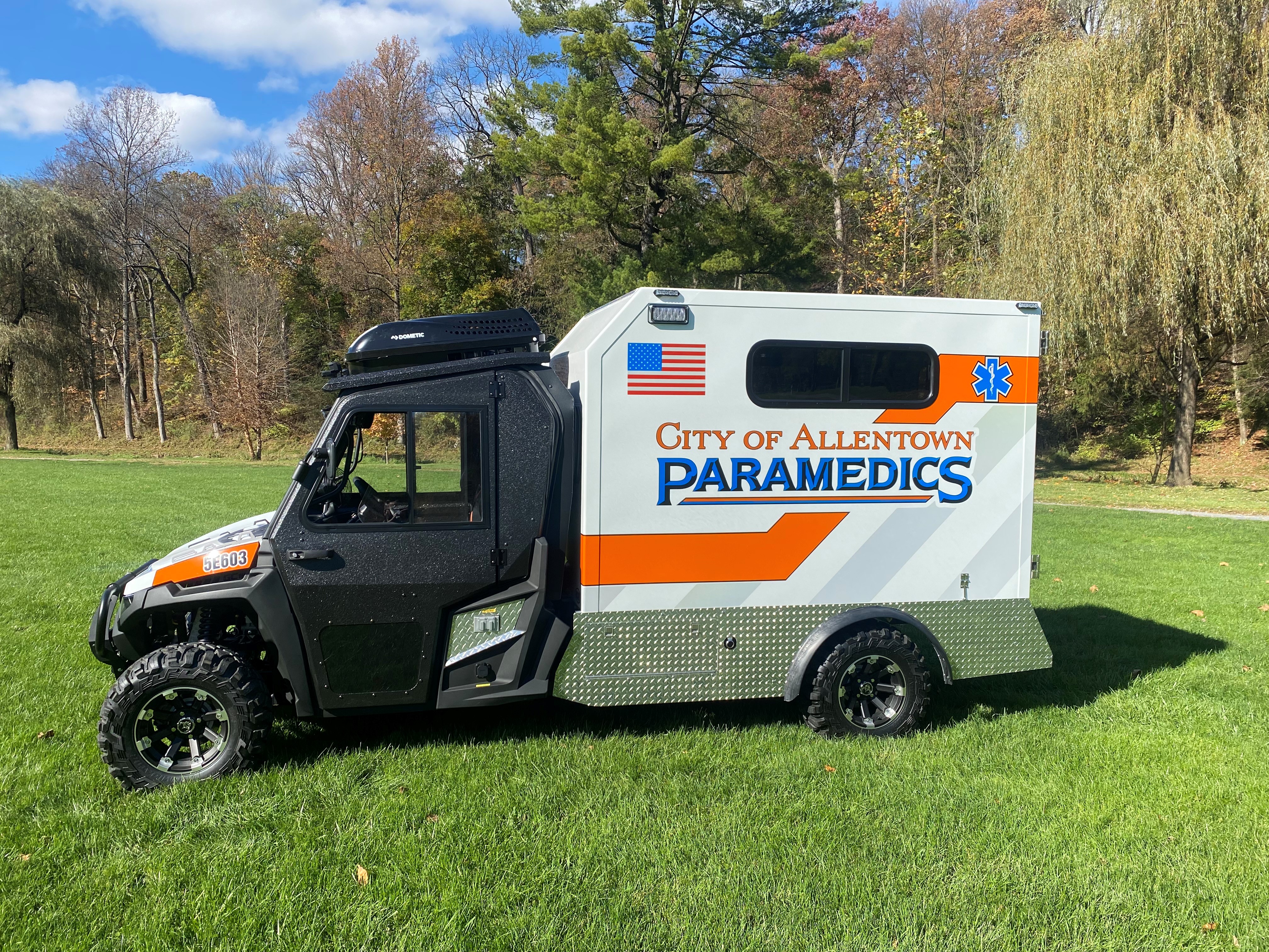 All-terrain EMS reponse vehicle.